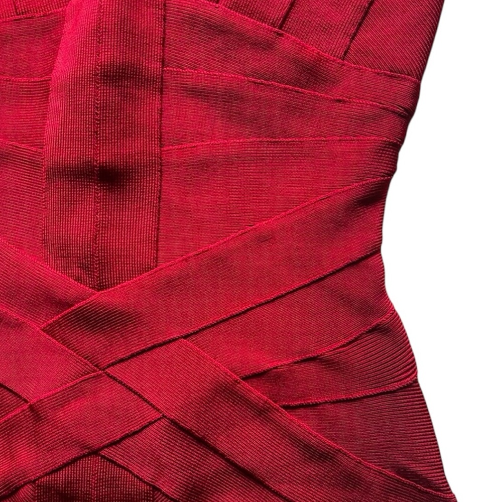 BNWT Herve Leger Authentic Y2K Women’s Cranberry Red Bandage Dress- Size XS - Picture 10 of 16
